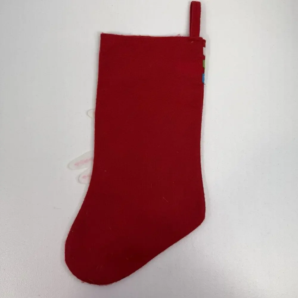 Target Christmas Stockings Felt Set of 3 Snowman Bird‎ Fairy Angel Pink Red Blue